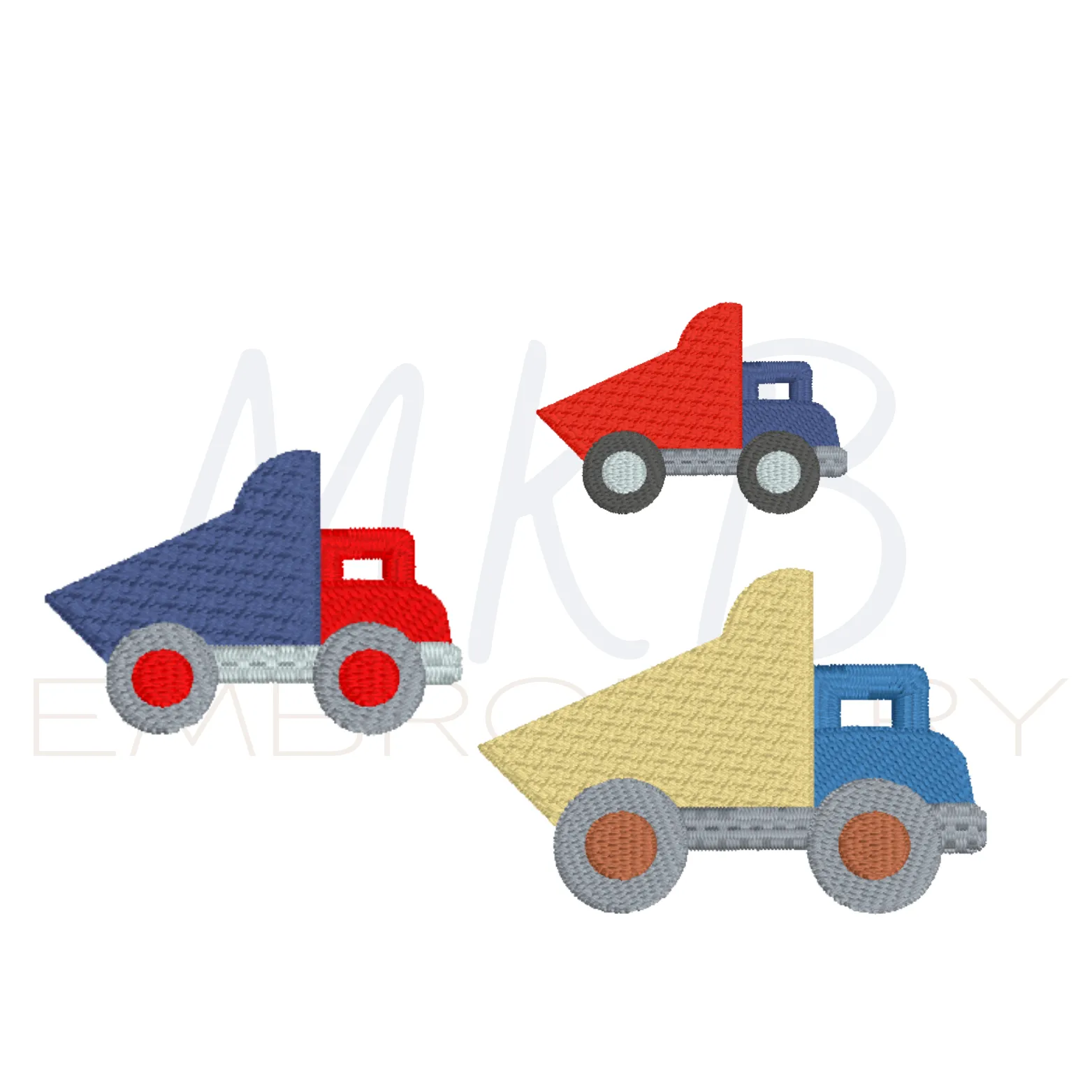 Dump Truck Mini Embroidery Design