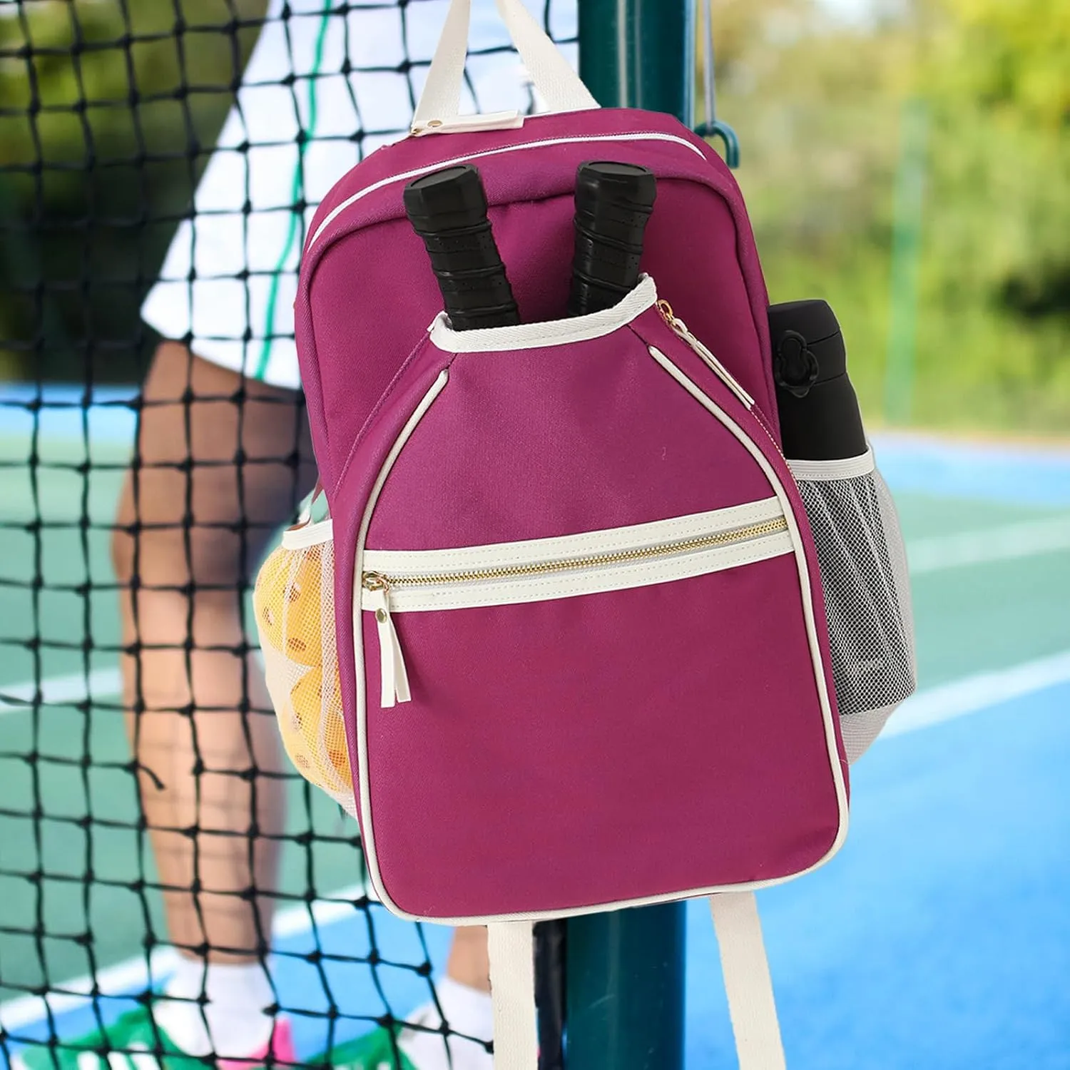 DYSHAYEN Pickleball Backpack, Pickleball Bags for Women, Pickle Ball Paddle Bag Fits 2 Paddles, Pickleball Gifts for Women
