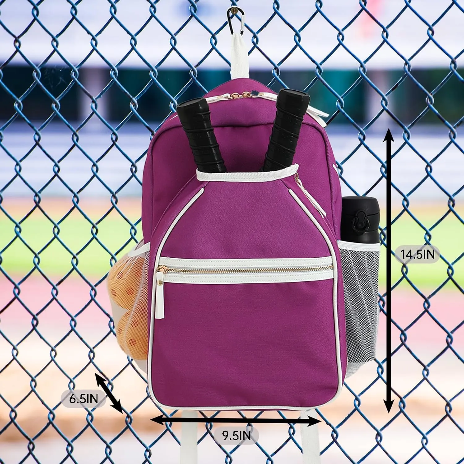 DYSHAYEN Pickleball Backpack, Pickleball Bags for Women, Pickle Ball Paddle Bag Fits 2 Paddles, Pickleball Gifts for Women