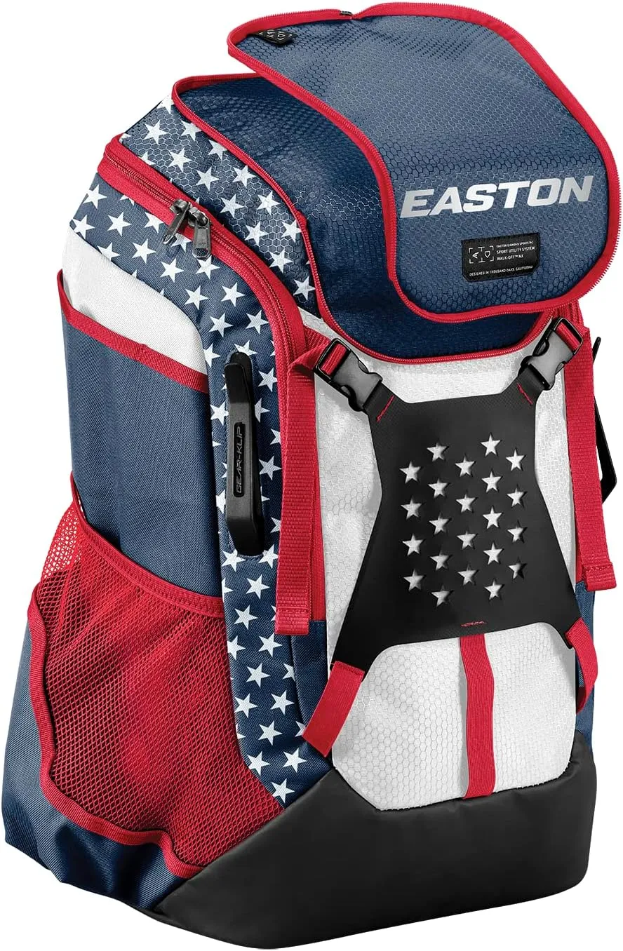 Easton Walk-off NX Backpack Equipment Bag | Adult | Baseball & Fastpitch Softball | Team Logo Panel | Multiple Colors