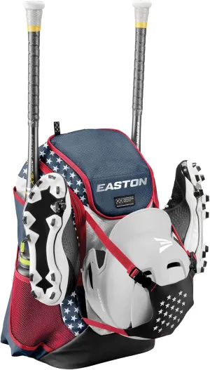 Easton Walk-off NX Backpack Equipment Bag | Adult | Baseball & Fastpitch Softball | Team Logo Panel | Multiple Colors
