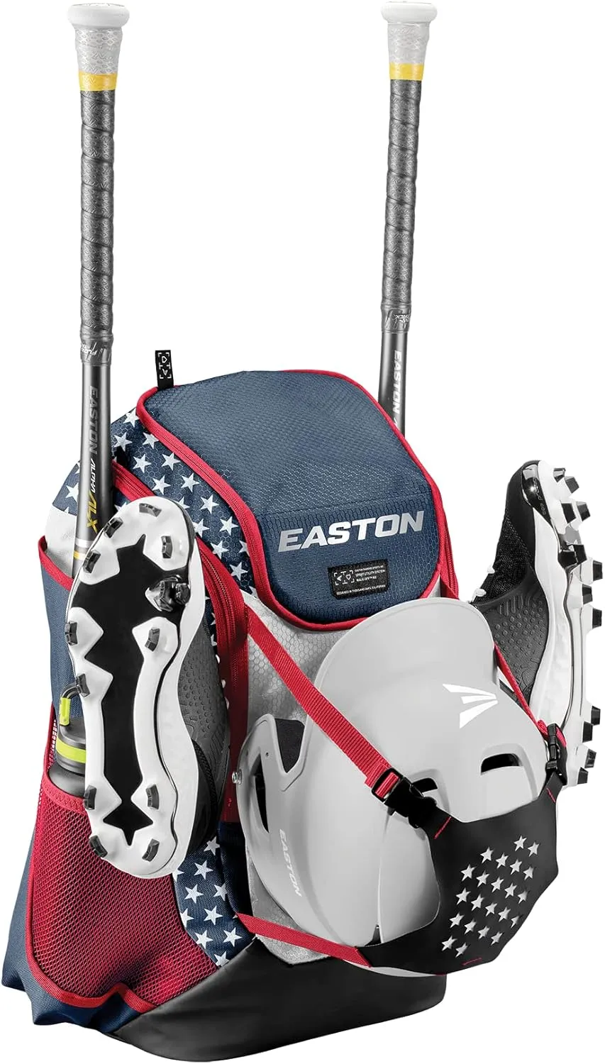 Easton Walk-off NX Backpack Equipment Bag | Adult | Baseball & Fastpitch Softball | Team Logo Panel | Multiple Colors