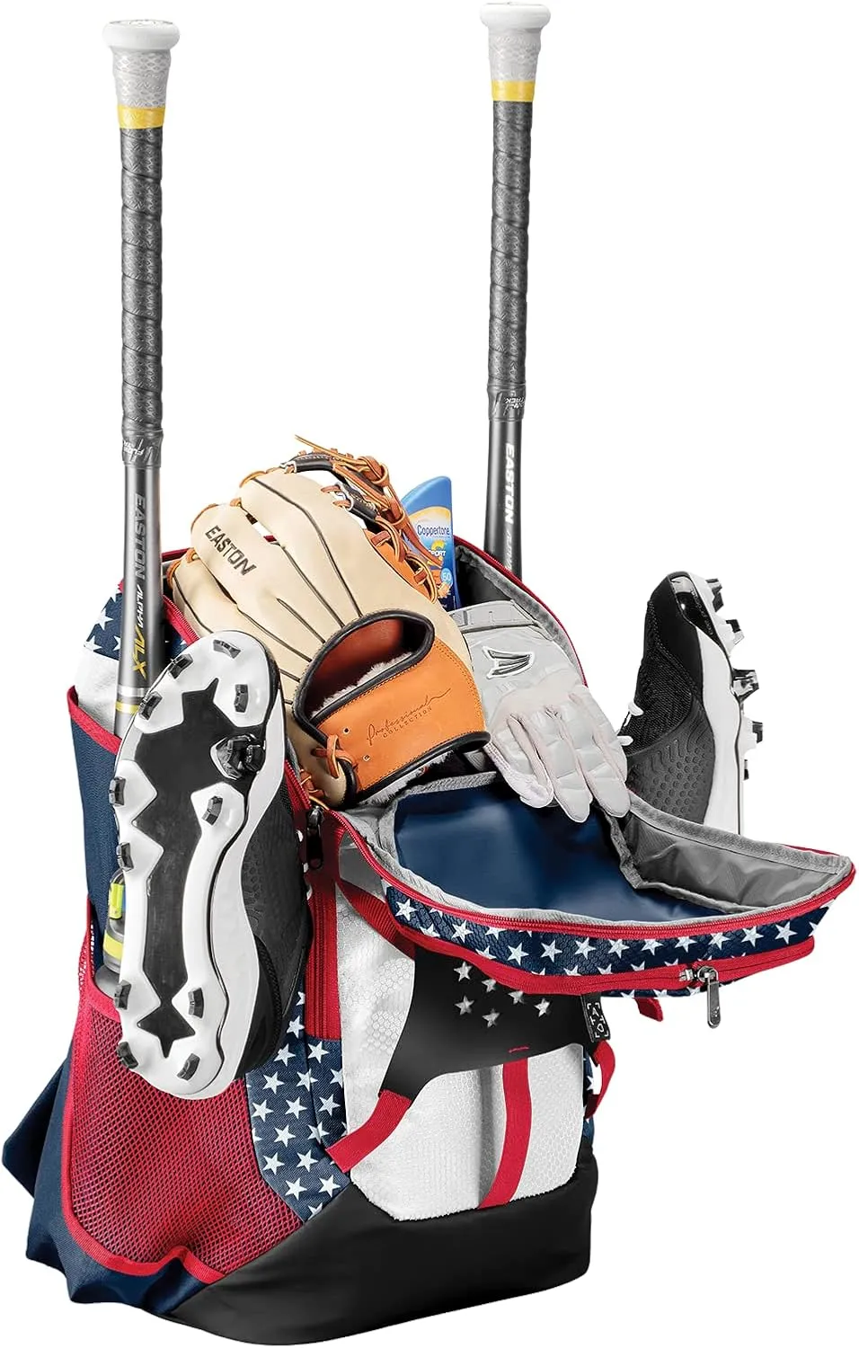 Easton Walk-off NX Backpack Equipment Bag | Adult | Baseball & Fastpitch Softball | Team Logo Panel | Multiple Colors