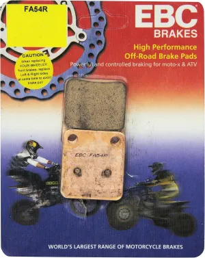 EBC Brakes R Series Heavy Duty Sintered Brake Pads FA54R to Fit HONDA,KAWASAKI,HYOSUNG,POLARIS,SYM,U.M. UNITED MOTORS,YAMAHA,SUZUKI