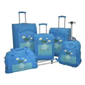 Ed Heck Lightweight 5-PC Spinner Luggage Set Sky Blue-Big Fish One Size U1