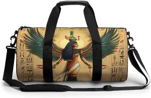 Egypt Old Egyptian Wings Tribal Gym Bag Travel Duffel Bag Lightweight Carry On Weekender Bag Tote Bags for Women Men