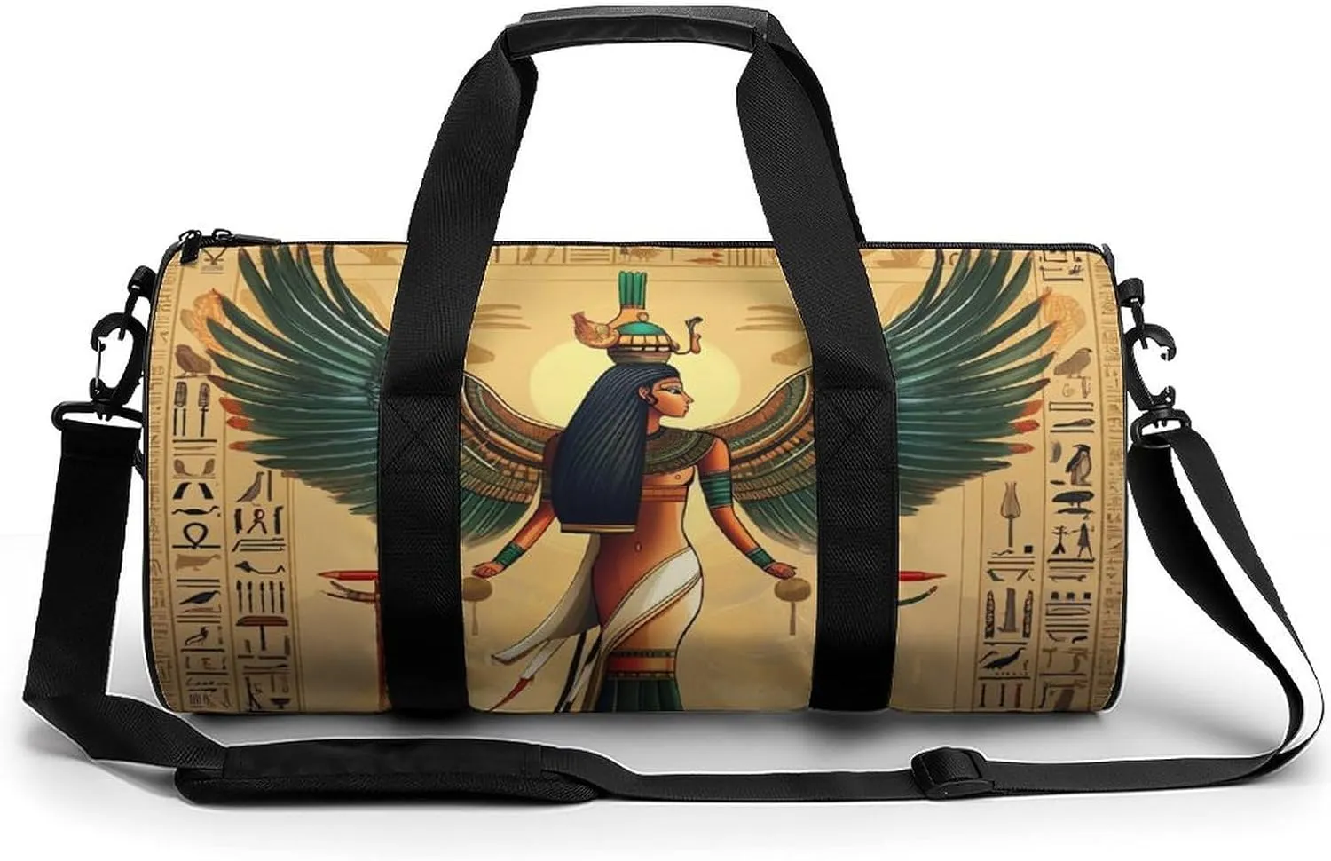 Egypt Old Egyptian Wings Tribal Gym Bag Travel Duffel Bag Lightweight Carry On Weekender Bag Tote Bags for Women Men