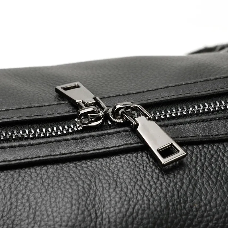 Endeavor Leather Carry-On Duffel Bag Weekender - Black/Brown - 20 inches