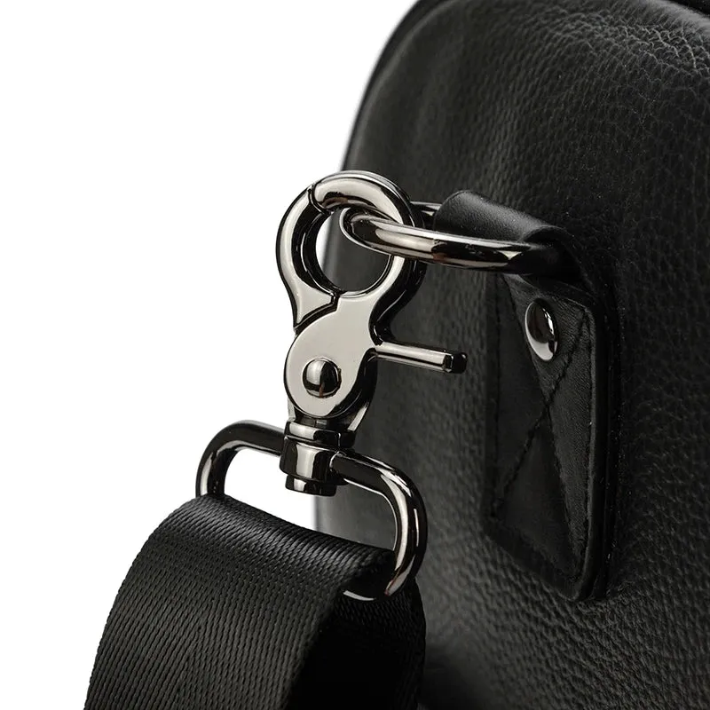 Endeavor Leather Carry-On Duffel Bag Weekender - Black/Brown - 20 inches