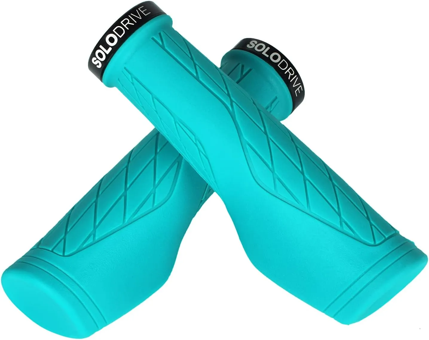 Ergonomic Design Mountain Bike Grips, Comfortable Bicycle Handlebar Grips, Single Lock-on and Non-Slip MTB Handle, Fit MTB, E-Bike, Hybrid, Scooter