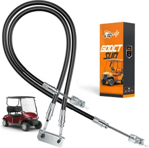 EZGO Brake Cable Set, Golf Cart Driver&Passenger Side Brake Cables for EZGO TXT&Medalist 1994-UP Gas or Electric, OEM# 70716-G03, 70273-G03, 70969-G03