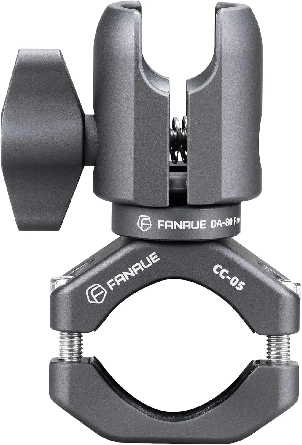 FANAUE Single Socket Arm with Handlebar Clamp Mount U-Bolt Base Compatible with RAM Mounts 1 Inch Ball Head and Bike Motorcycle Phone Holder, Can be Installed on 0.87-1.26" Diameter Rail Round Rod.