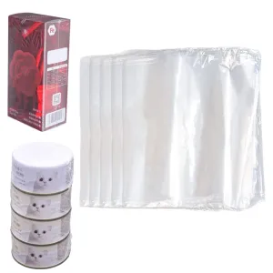 Feelers 6.3" x 8" Shrink Wrap Bags 300Pcs, POF Heat Shrink Wrap for Shampoo, Baskets, DIY Projects
