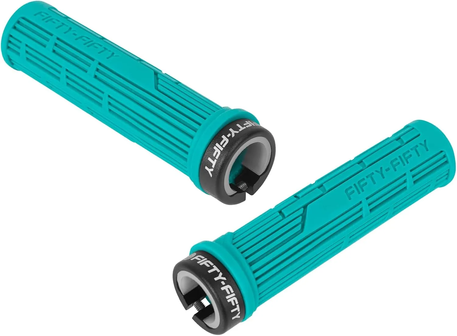 FIFTY-FIFTY Mountain Bike Grips, Single Lock-on MTB Handlerbar Grips, Soft and Comfortable, Non-Slip Locking Bicycle Handle for All Mountain, Enduro, Downhill