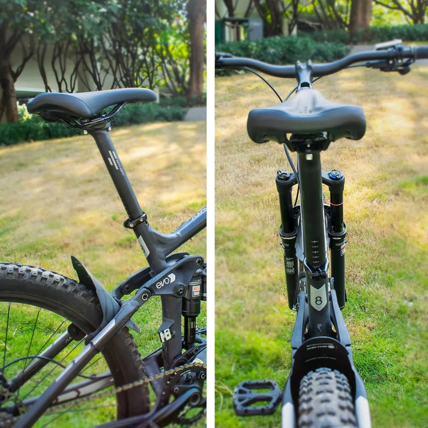 FIFTY-FIFTY Mountain Bike Seat Post, 27.2/30.9/31.6mm Aluminum Alloy Bicycle Seat Post, 350mm Length for MTB, Road Bike, E-MTB