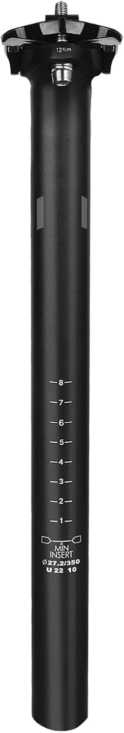 FIFTY-FIFTY Mountain Bike Seat Post, 27.2/30.9/31.6mm Aluminum Alloy Bicycle Seat Post, 350mm Length for MTB, Road Bike, E-MTB