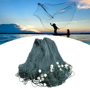 Fishing Nets Large Fishing Gill Net Hand Made Fishing Cast Net Polyethylene Folding Fishing Drag Net Beach Freshwater Fishpond Fly Floating Drag Nets Fishing Equipment Seine Net