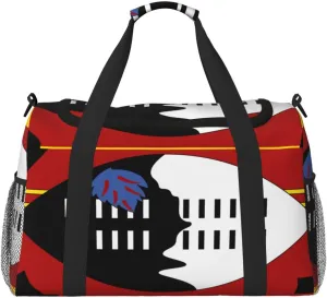 Flag Map Of Eswatini Travel Duffel Bag Large Foldable Waterproof Overnight Bag For Beach Swim Bags Pool Sports Gym