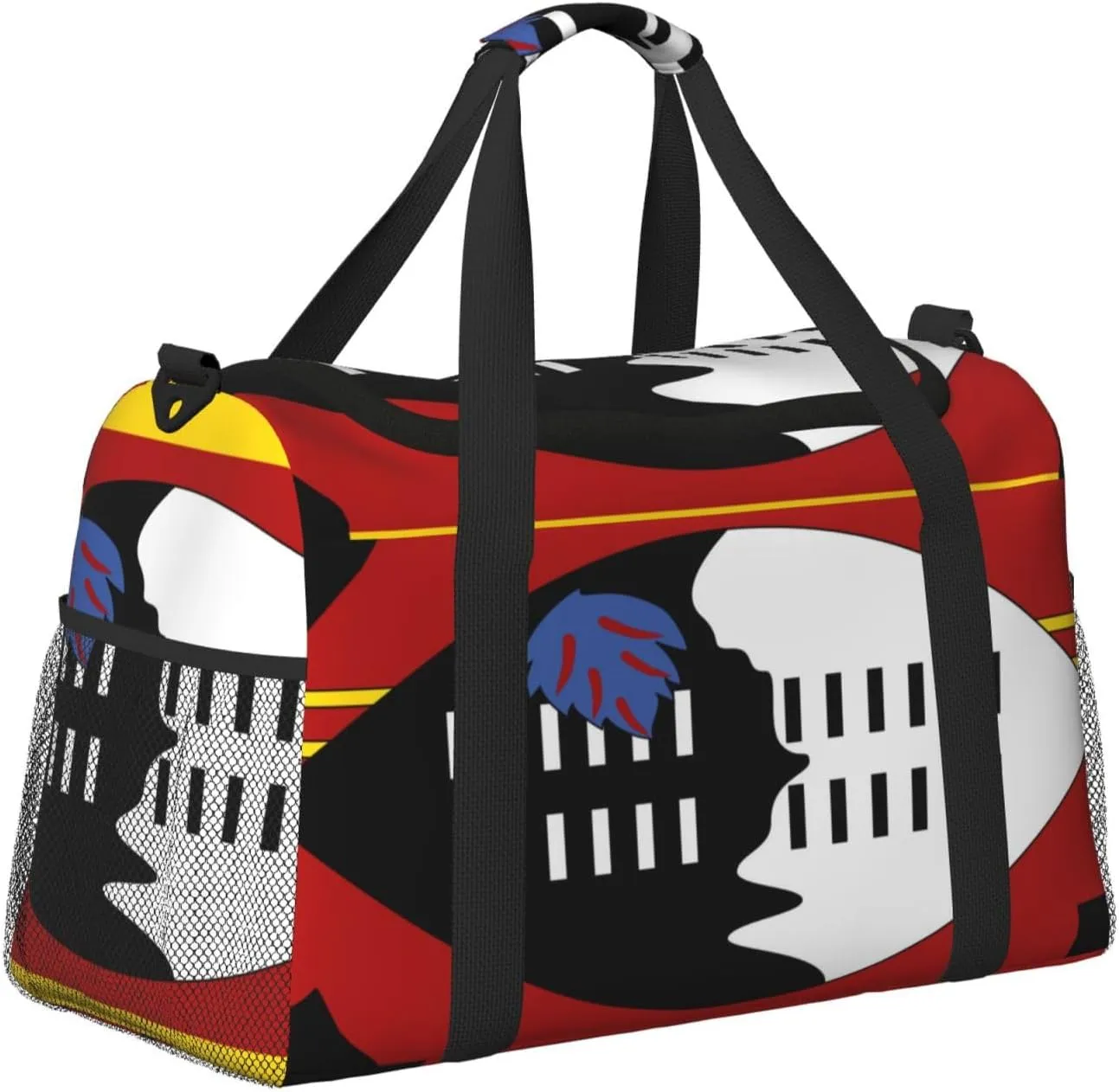 Flag Map Of Eswatini Travel Duffel Bag Large Foldable Waterproof Overnight Bag For Beach Swim Bags Pool Sports Gym