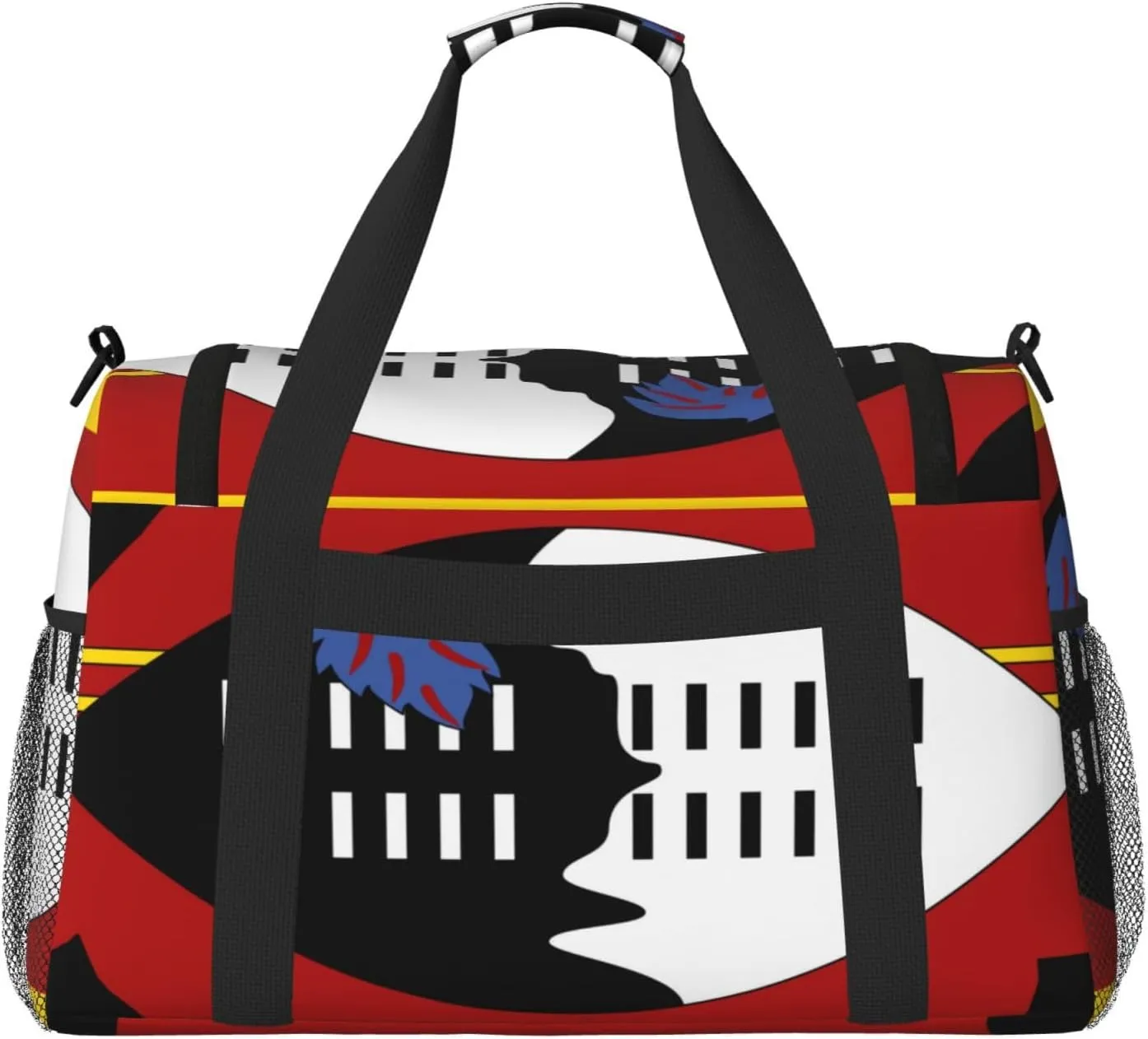 Flag Map Of Eswatini Travel Duffel Bag Large Foldable Waterproof Overnight Bag For Beach Swim Bags Pool Sports Gym