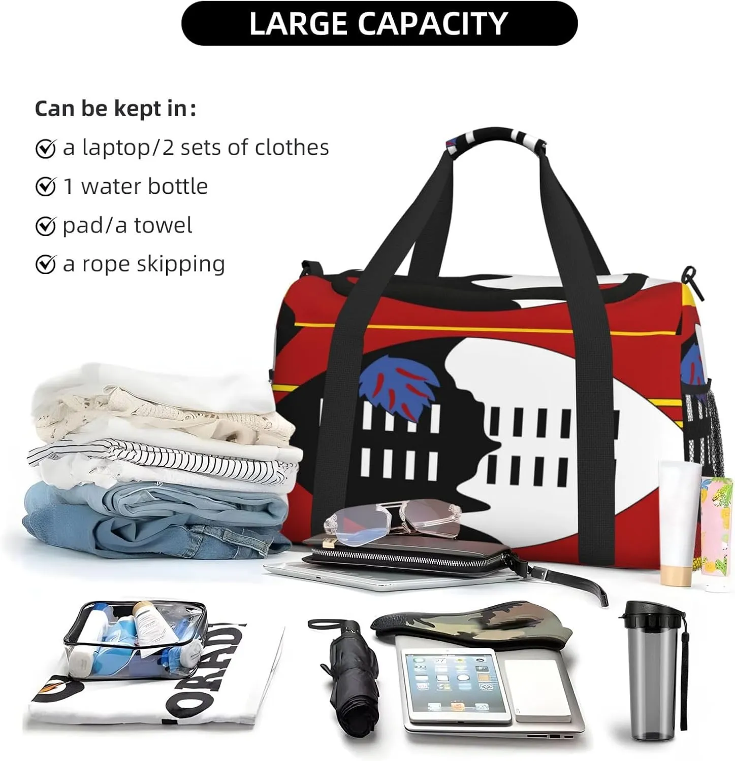 Flag Map Of Eswatini Travel Duffel Bag Large Foldable Waterproof Overnight Bag For Beach Swim Bags Pool Sports Gym
