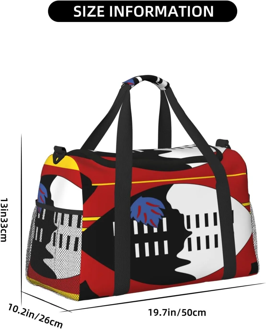 Flag Map Of Eswatini Travel Duffel Bag Large Foldable Waterproof Overnight Bag For Beach Swim Bags Pool Sports Gym