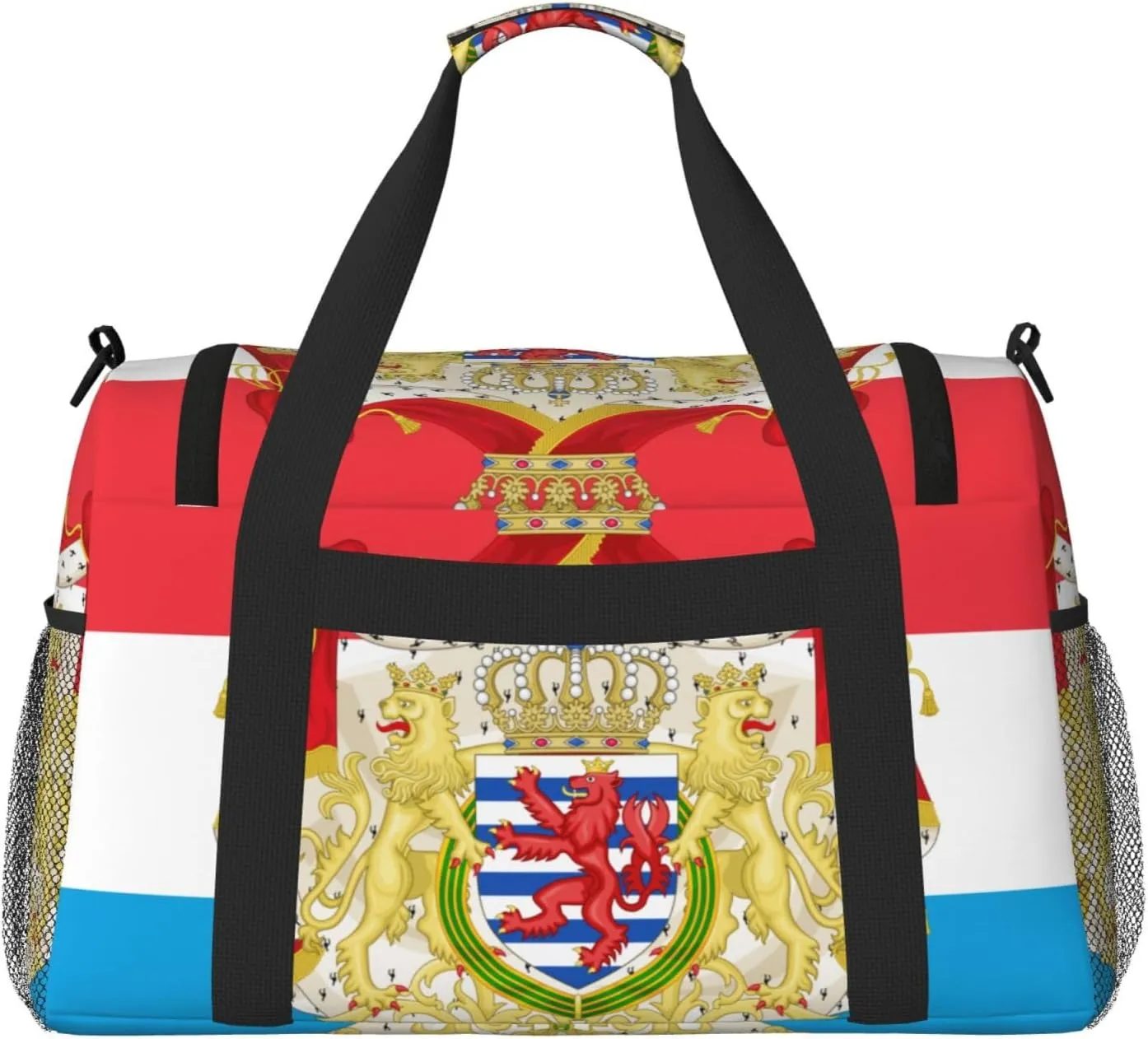 Flag Of Luxembourg Travel Duffel Bag Large Foldable Waterproof Overnight Bag For Beach Swim Bags Pool Sports Gym