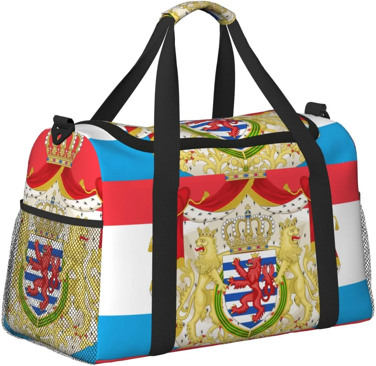 Flag Of Luxembourg Travel Duffel Bag Large Foldable Waterproof Overnight Bag For Beach Swim Bags Pool Sports Gym