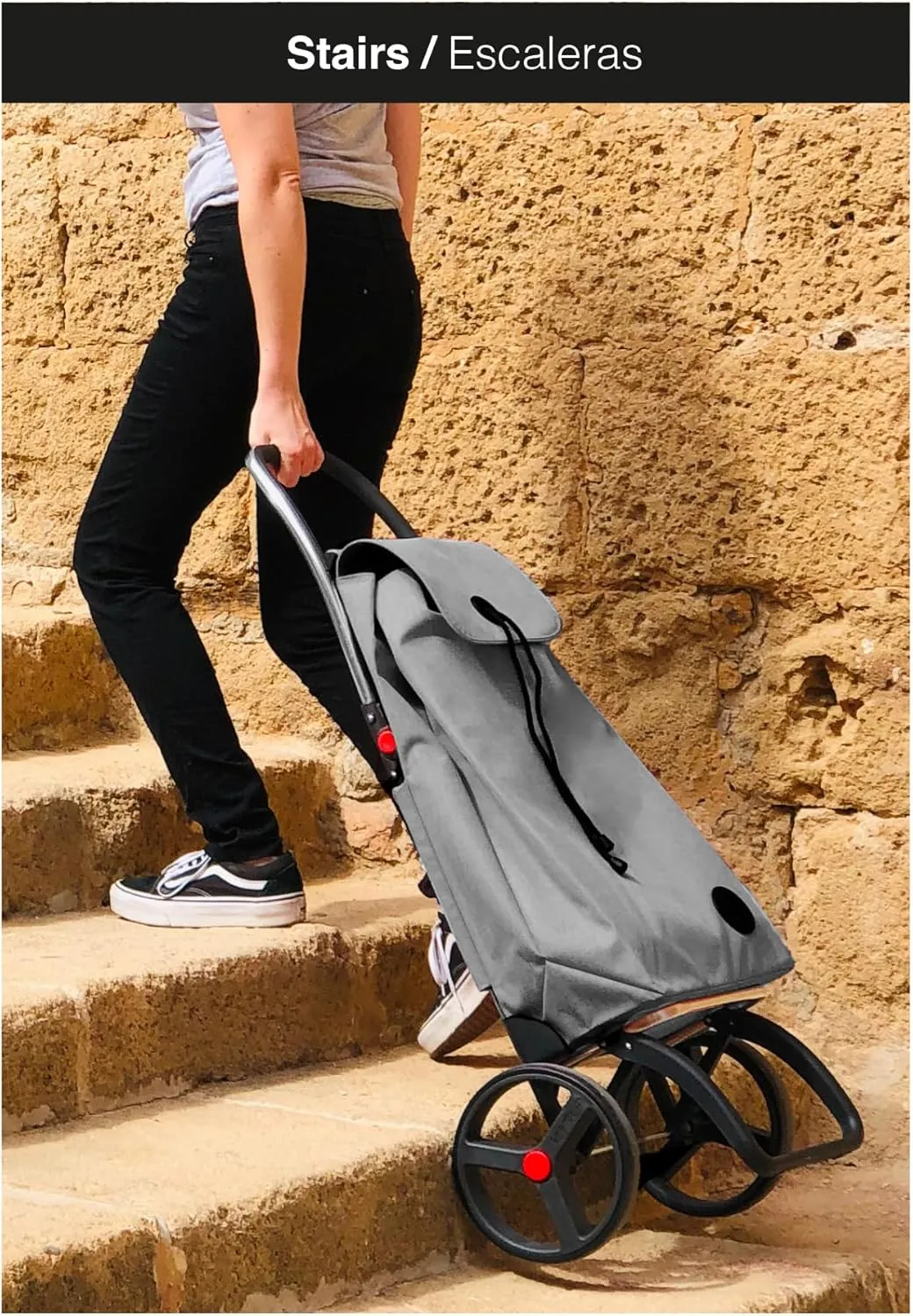 Foldable Grocery Shopping Cart with Wheels | Collapsible Personal Folding Cart for Groceries | Durable & Portable | Marine