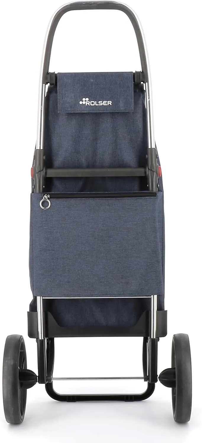 Foldable Grocery Shopping Cart with Wheels | Collapsible Personal Folding Cart for Groceries | Durable & Portable | Marine