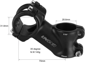 FOMTOR 31.8 Bike Stem 35 Degree 70mm 90mm 110mm Bicycle Handlebar Stem Riser for 1.25" Handlebar Mountain Bike Road Bike MTB BMX...