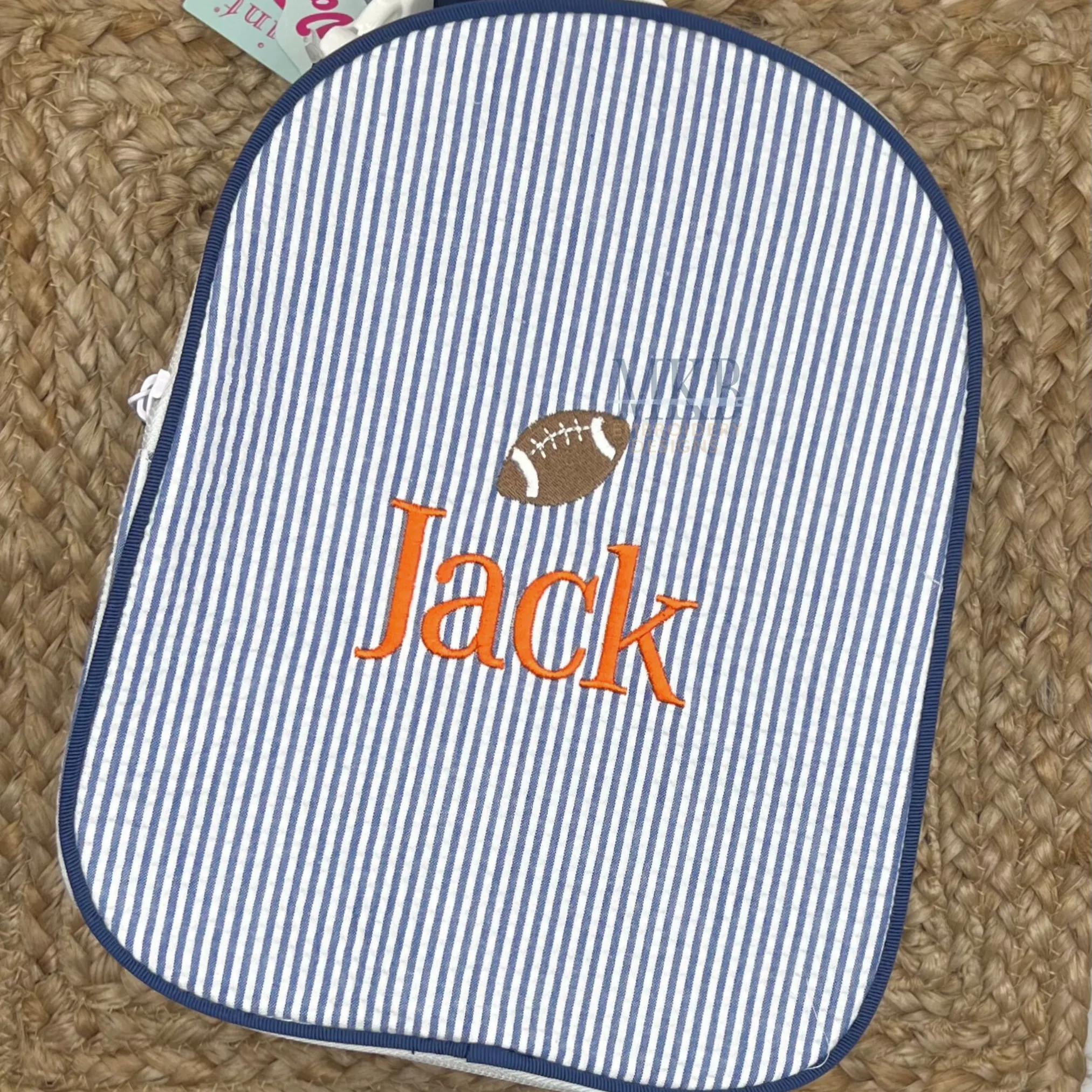 Football Embroidery Design, Mini Fill Stitch Machine Embroidery Design File