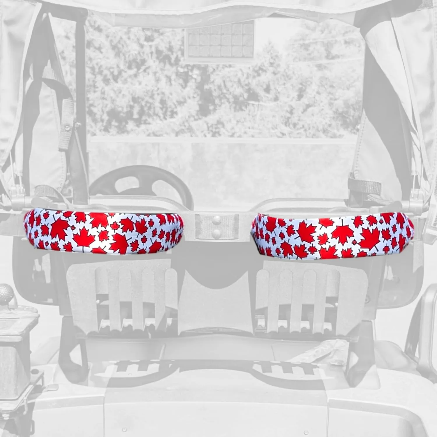 Foretra - Canada Maple Leaves Pattern Golf Cart Strap Sleeve – Protect Your Premium Golf Bag from Friction and Scuff Marks While Adding Style and Color to Your Setup