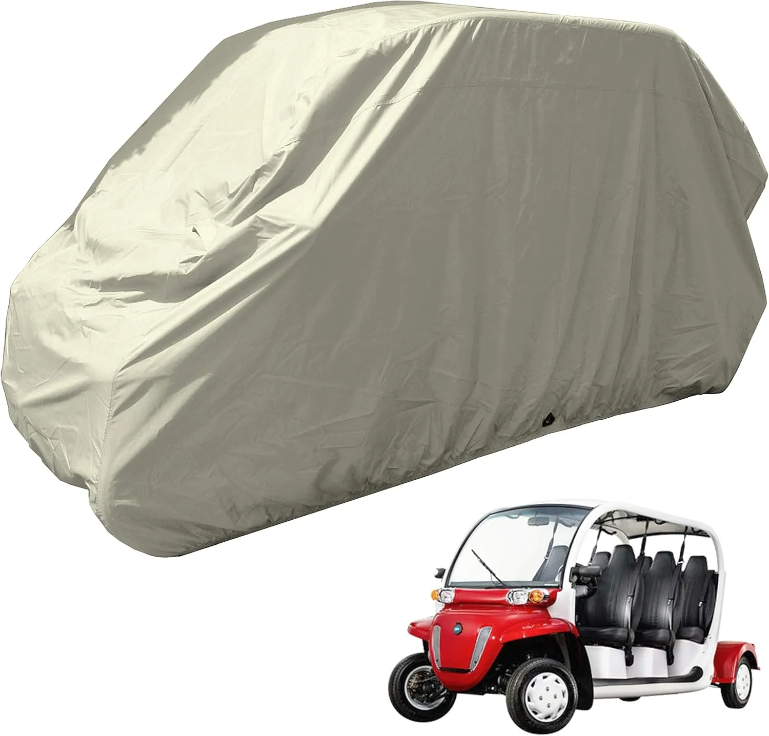 Formosa Premium Golf Cart Storage Cover fits GEM e6 Electric Golf Cart All Weather Storage Cover (Taupe)