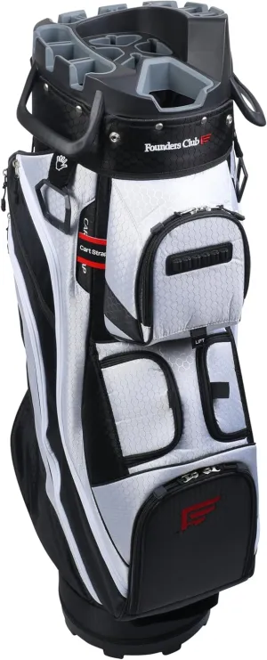 Founders Club 4th Generation Tour Series Club Lock Organizer Golf Cart Bag for Men with 14 Way Anti Rattle Divider Top- Free Snap On Rain Hood-Full Length Dividers