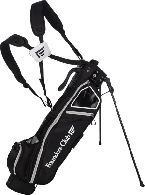 Founders Club Lightweight Sunday Golf Bag with Dual Strap and Stand -Easy to Carry Pitch & Putt- Driving Range - Par 3 Stand Bag