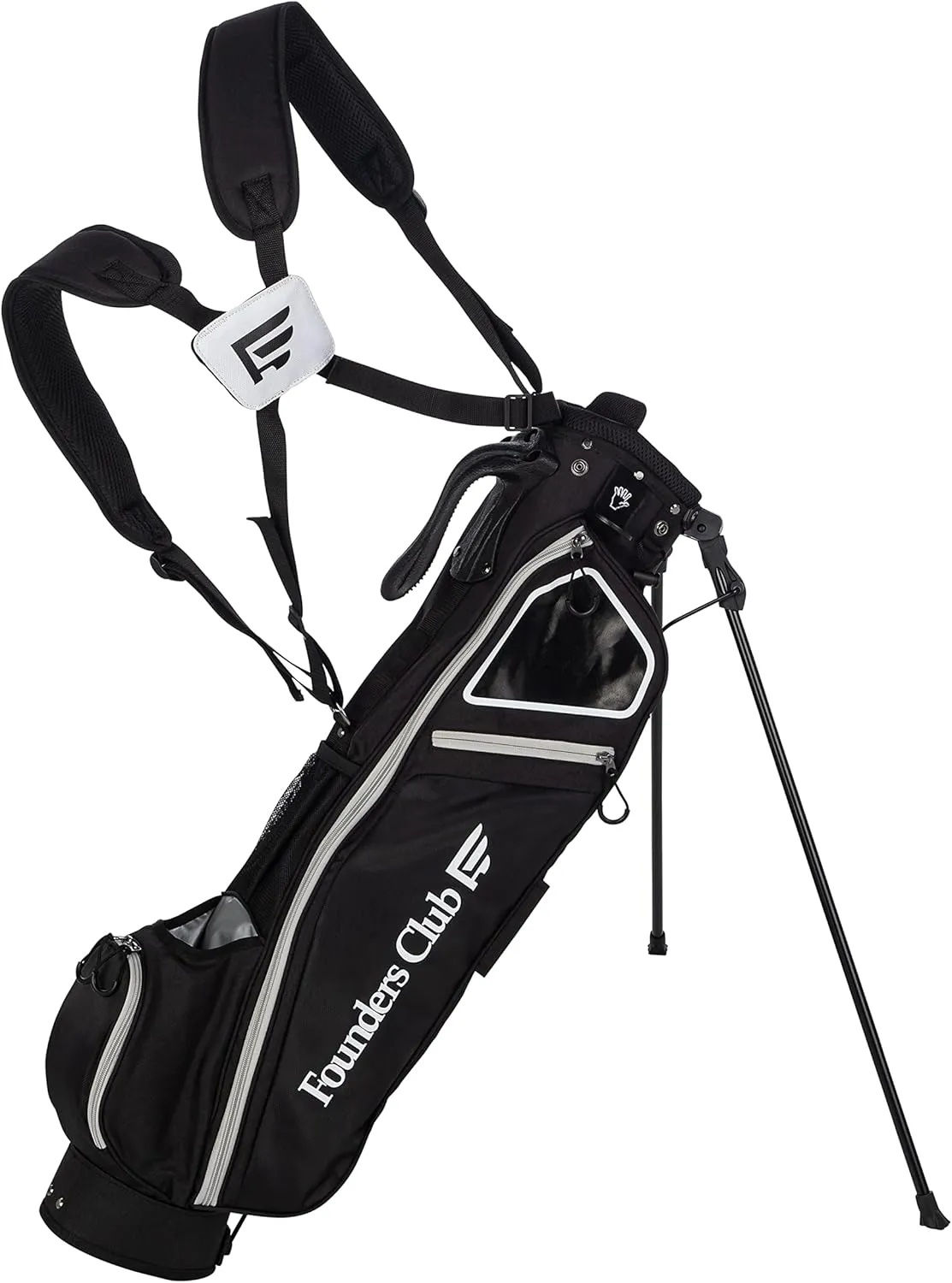 Founders Club Lightweight Sunday Golf Bag with Dual Strap and Stand -Easy to Carry Pitch & Putt- Driving Range - Par 3 Stand Bag