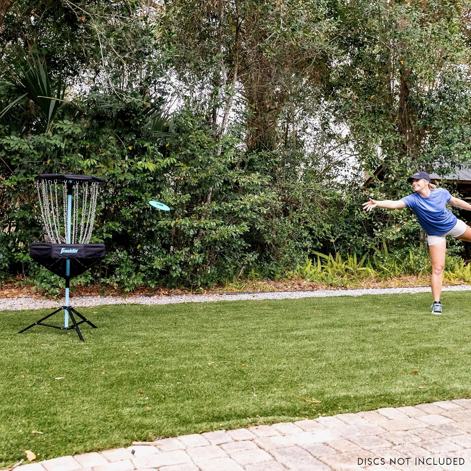 Franklin Sports Disc Golf Baskets - Portable Disc Golf Target with Chains Included - Disc Golf Basket Stand Equipment for Hole   Course Creation