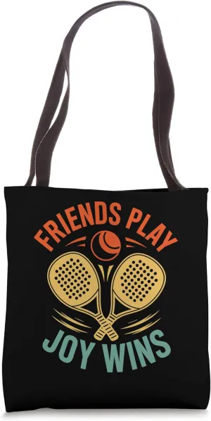 Friends Play Joy Wins Padel Sports Athlete Game Players Tote Bag
