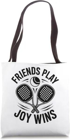 Friends Play Joy Wins Padel Sports Athlete Game Players Tote Bag