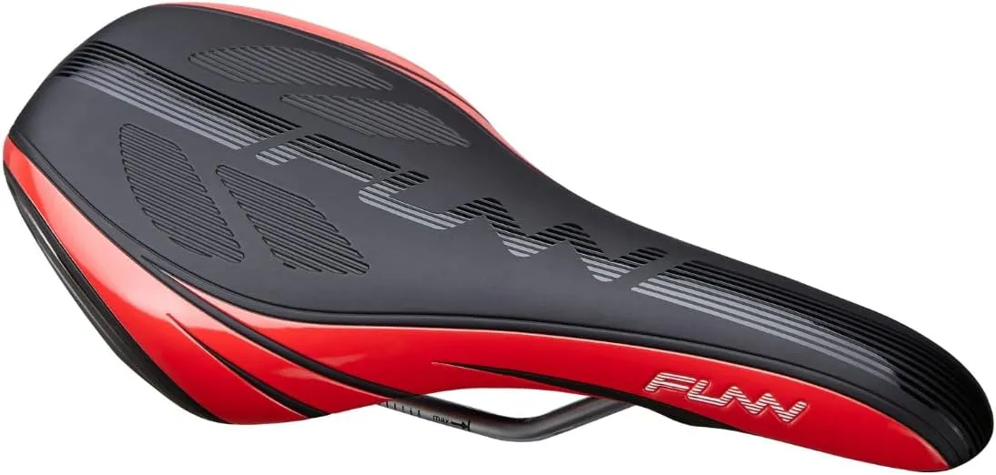 Funn Adlib HD Mountain Bike Saddle with Durable and Light CrMo Rails, Comfortable and Stable Bicycle Saddle, Vinyl Leather Covered Bicycle Saddle for MTB, BMX and Road Bike