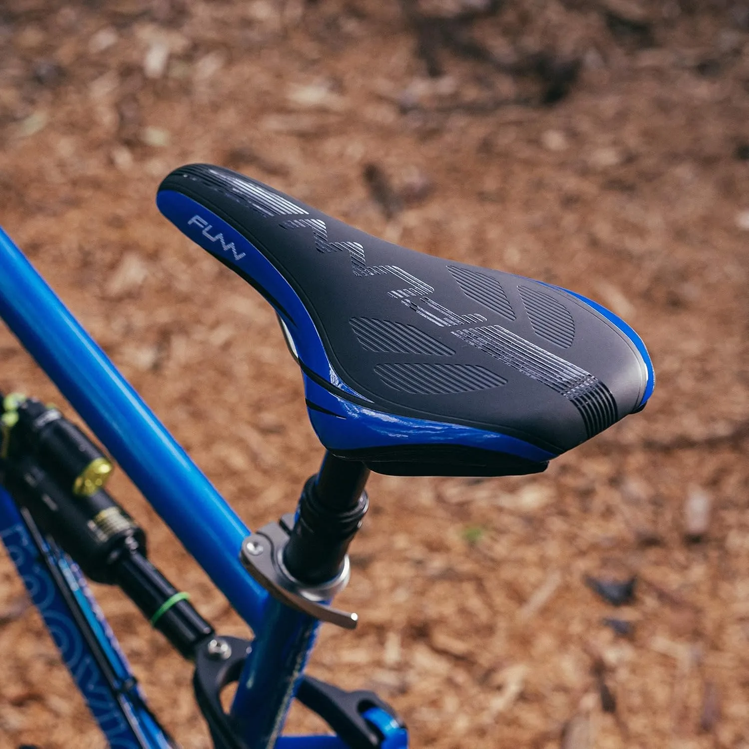 Funn Adlib HD Mountain Bike Saddle with Durable and Light CrMo Rails, Comfortable and Stable Bicycle Saddle, Vinyl Leather Covered Bicycle Saddle for MTB, BMX and Road Bike