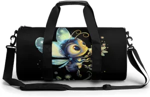 Funny Firefly Bugs Insects Gym Bag Print Duffle Bag Weekender Travel Overnight Bag Sports Bag for Men Women Gym Swimming Yoga