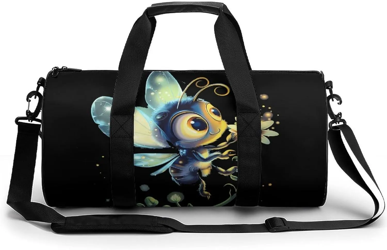 Funny Firefly Bugs Insects Gym Bag Print Duffle Bag Weekender Travel Overnight Bag Sports Bag for Men Women Gym Swimming Yoga