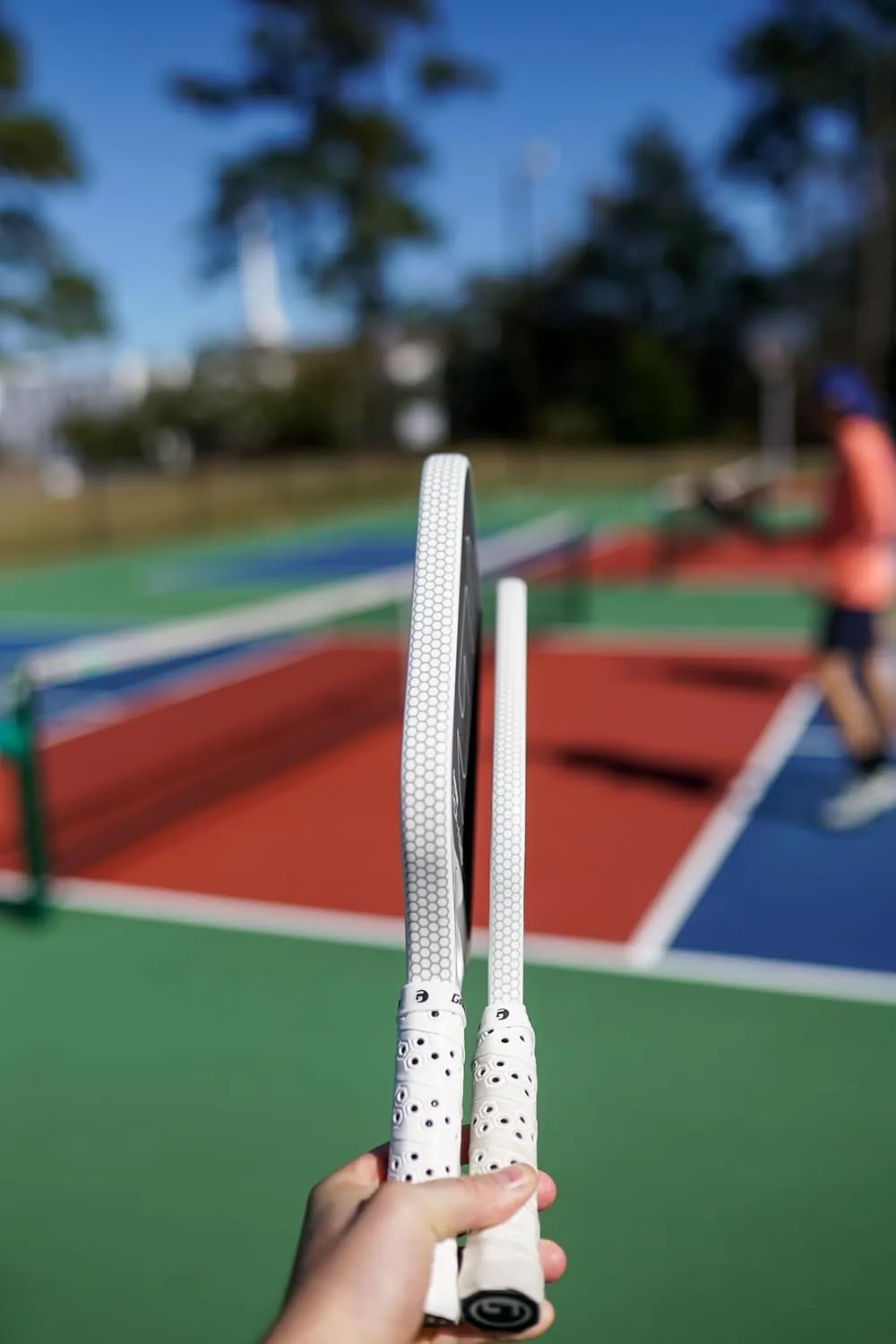GAMMA RCF Airbender Pickleball Paddle, Raw Carbon Fiber, Customizable Handle Weight System & Aerodynamic Open Throat w/Shock Absorbing Gel Insert, 22mm,16mm, 13mm, & 10mm