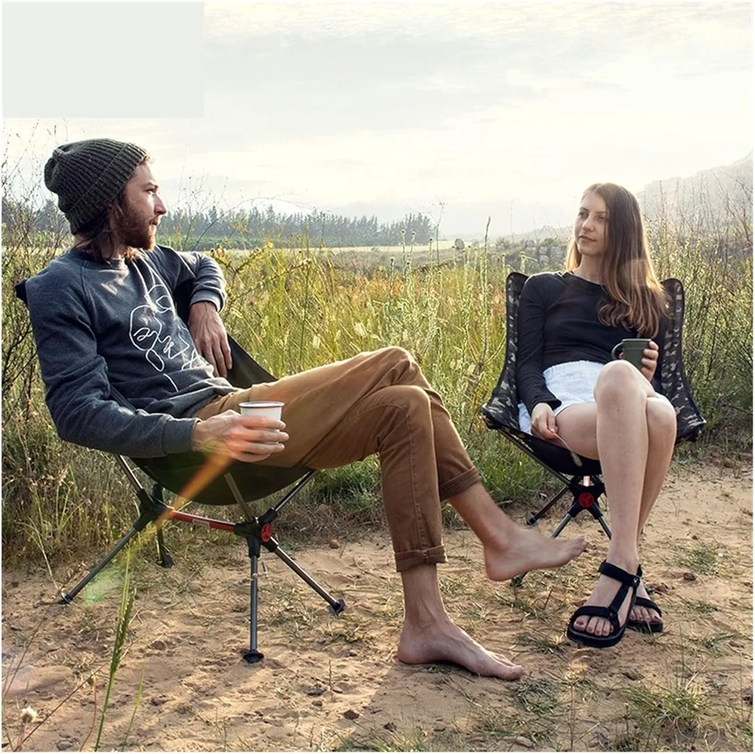 GaRcan Camping Chair Lightweight Tourist Chair Portable Folding Chair Relaxing Picnic Chairs Aluminum Mesh Fishing Chair (C)