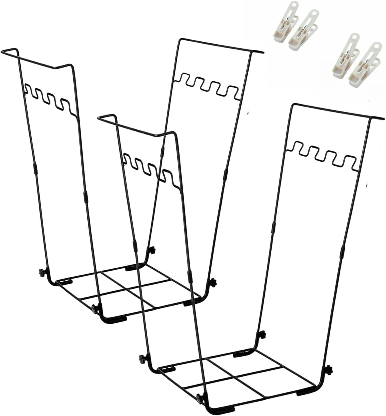 Garden Trash Bag Holder - Outdoor Leaf Bag Support Stand Multi-Use Metal Garbage Bag Holder Frame Holds 30-45 Gallons Bag for Leaves, Camping, Yard Weeding, Lawn Party(2PCS)