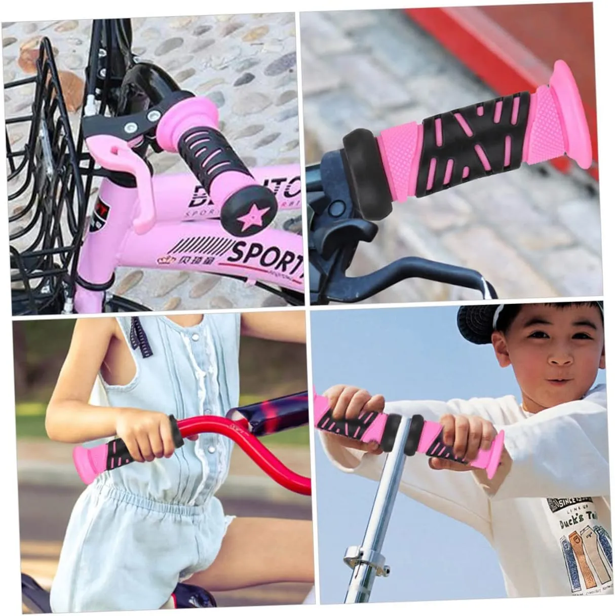 Garneck Rubber Handlebar Grips Slip Impact Protection for Tricycles Scooters Bikes Easy Installation with Water