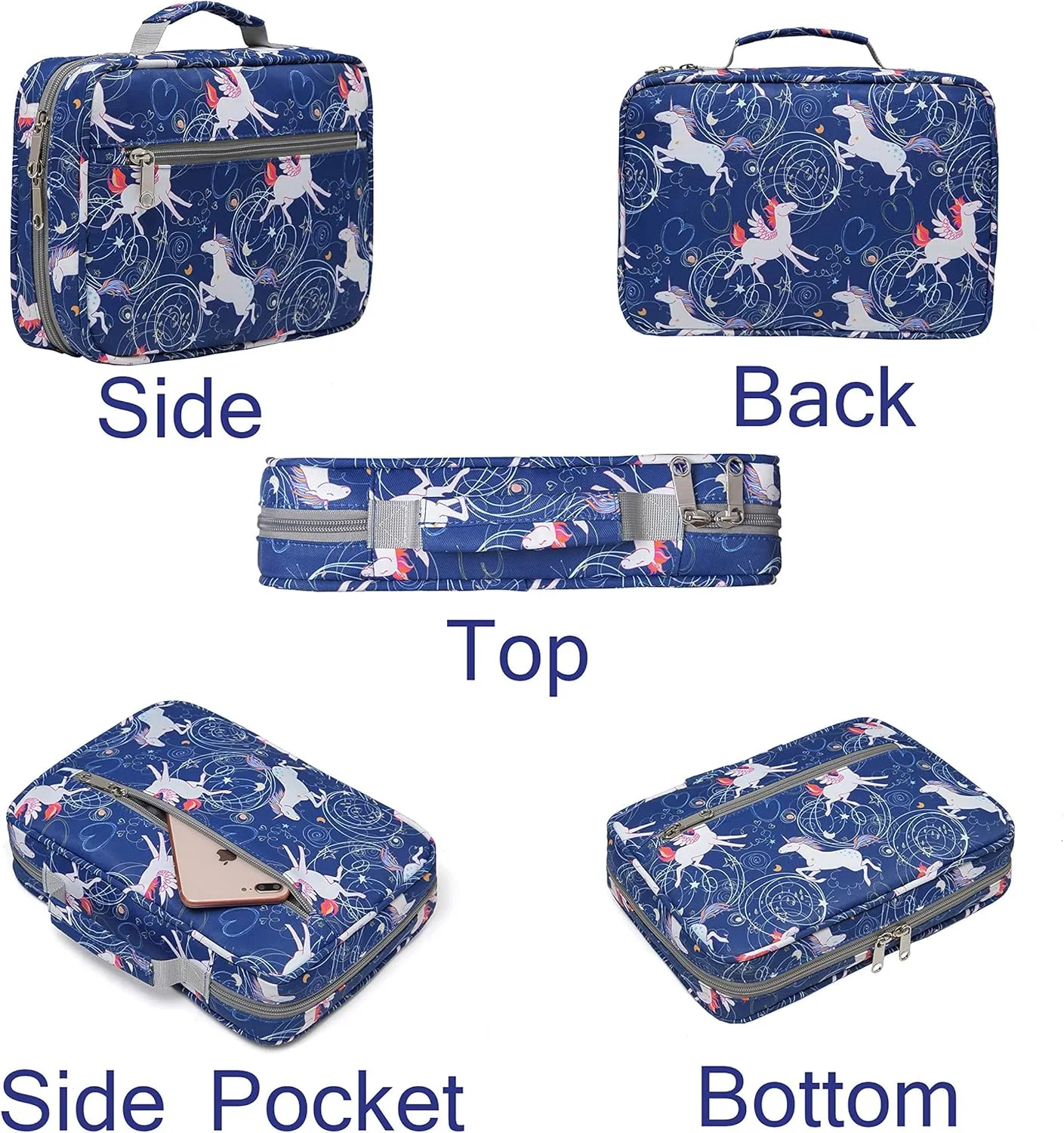 Gatycallaty Bible Cover Scripture Carrying Case with Handle Pockets Handbook Good Holy Book Protector Pouch Church Bag Hope Journaling Storage Organizer