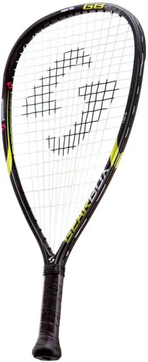 GB-50 Racquetball Racquet | Lightweight 190g | 7000 Series Aircraft Aluminum | Quadra/Tear Drop Hybrid Frame for Power & Control | 3-5/8” Pro Grip | Durable & Easy to Maneuver